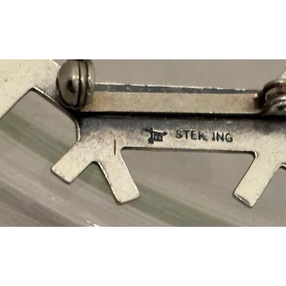 Fred Harvey Era Bell Trading Post Sterling Turquoise Dog/Horse Brooch/Pin - Picture 2 of 4